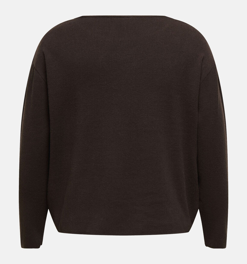 ONLY Carmakoma Nila Pull en Brun fonc&eacute; pour femmes (378384)