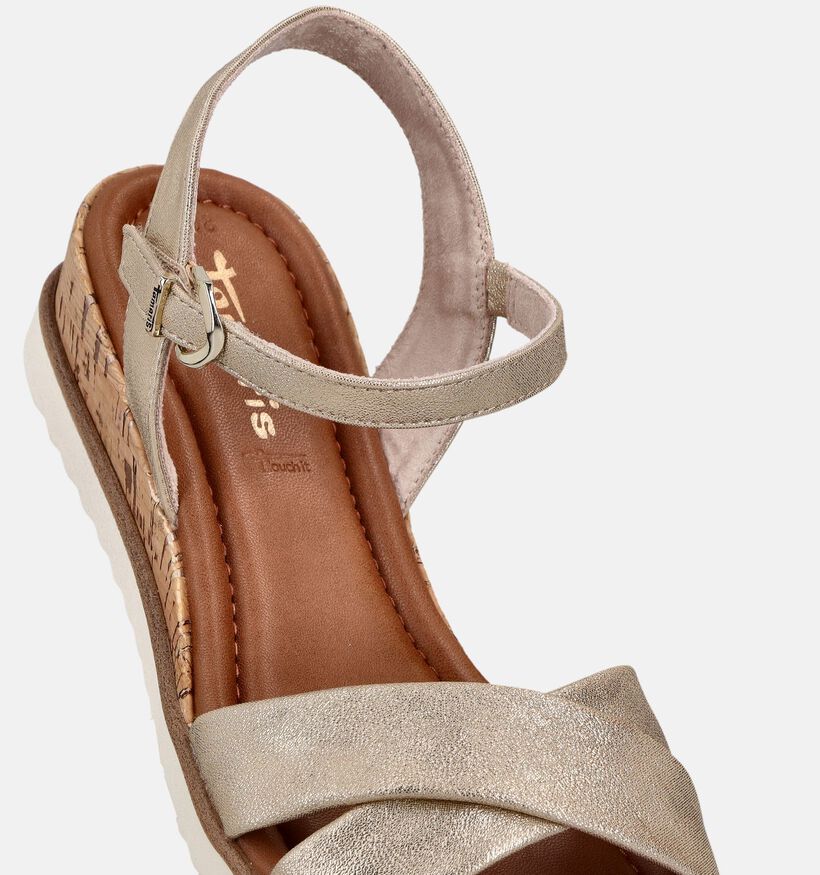 Tamaris Gouden Sandalen met Sleehak voor dames (371698)