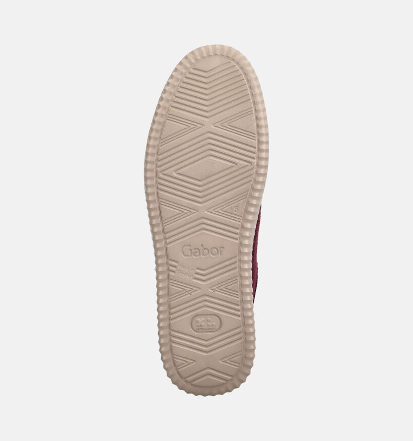 Gabor Bordeaux Sneakers voor dames (376982) - geschikt voor steunzolen