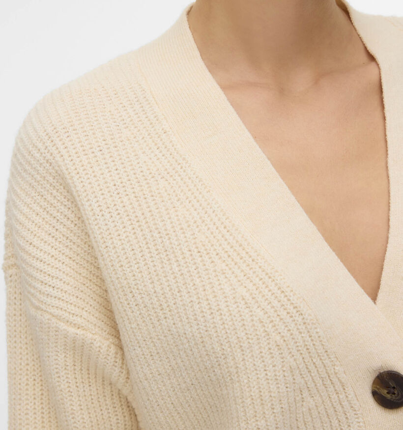 Vero Moda Aries V-Neck Gilet en Beige pour femmes (366109)