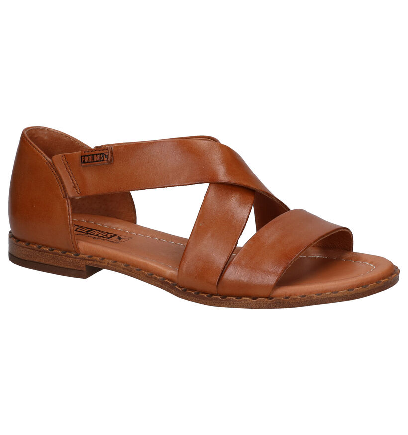 Pikolinos Algar Oranje Sandalen in leer (289249)
