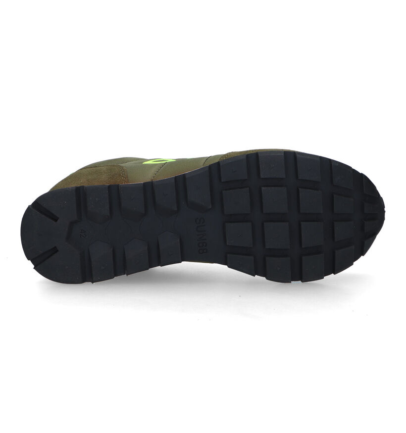 Sun 68 Tom Fluo Baskets en Vert kaki pour hommes (322373) - pour semelles orthopédiques