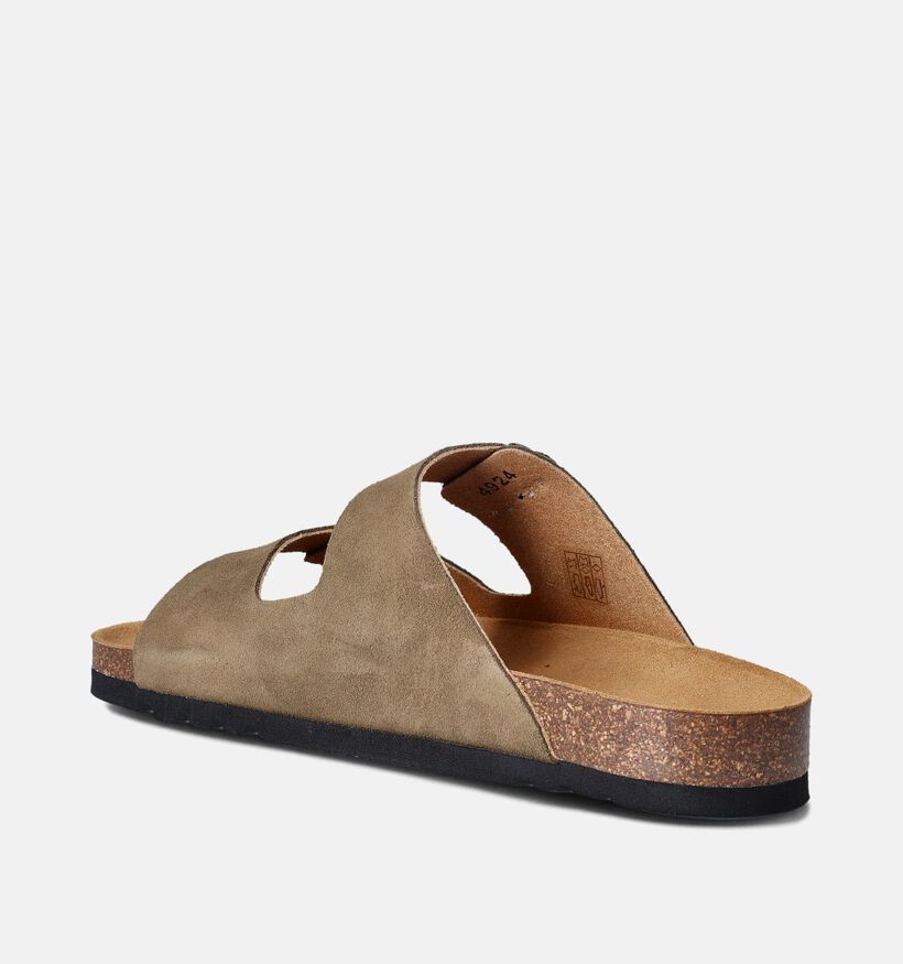 Scholl Nu-pieds casual en Vert kaki pour hommes (357577)