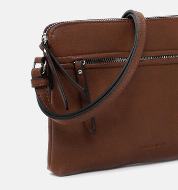 Emily & Noah Crossbody tassen Zwart/Cognac/Blauw/Zilver
