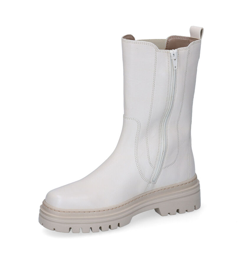 Gabor Best Fitting Ecru Chelsea Boots in leer (297229)