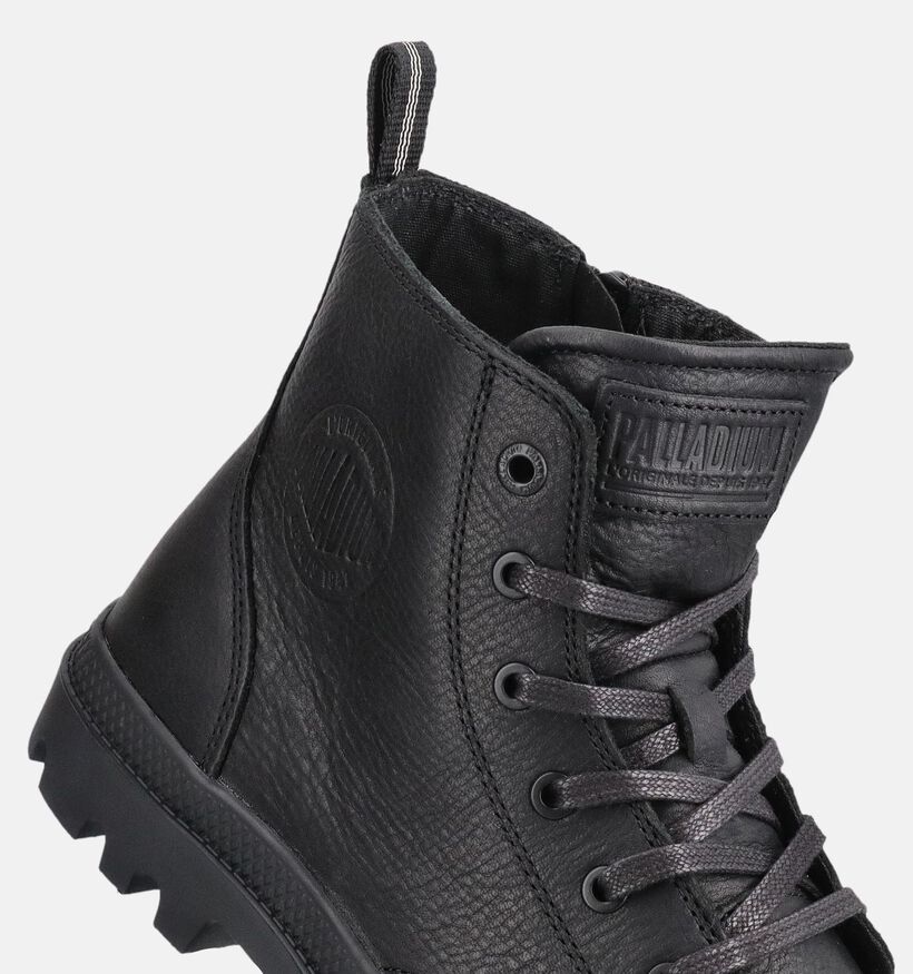 Palladium Pampa Zwarte Boots met Veter en Rits voor heren (378425)