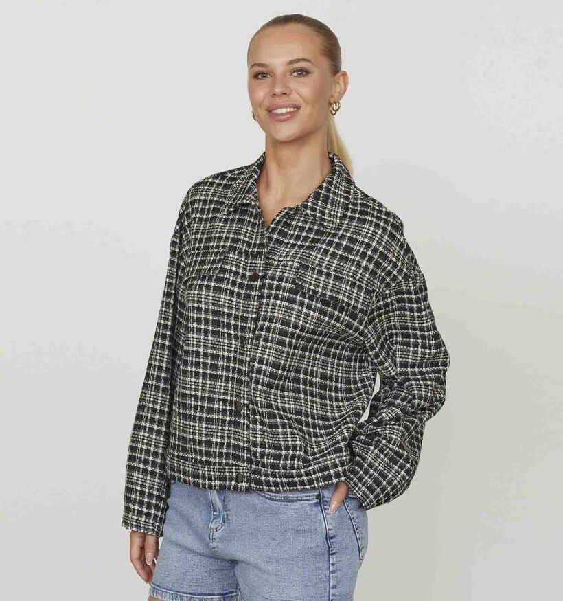 SISTERS POINT Enama Zwarte Korte jas voor dames (355143)