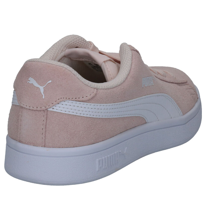 Puma Smash V2 SD Roze Sneakers in daim (265635)