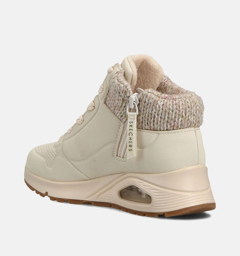 Skechers Uno Gen1 Darling Daze Ecru Sneakers voor jongens, meisjes (360951) - geschikt voor steunzolen