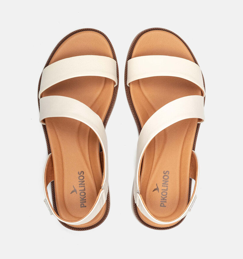 Pikolinos Navia Ecru Platte Sandalen voor dames (370530)