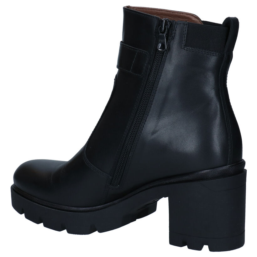 NeroGiardini Bottines à talons en Noir en cuir (300045)