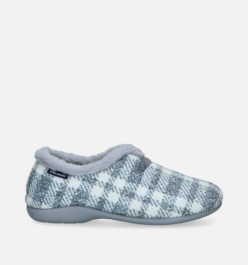 River Woods Niama Grijze Geruite pantoffels voor dames (347366)