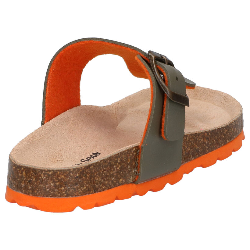 Made in Spain Kaki Teenslippers in kunstleer (287607)