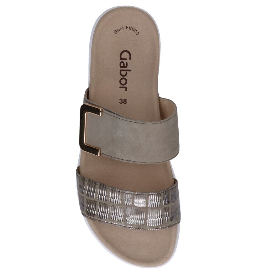 Taupe Slippers Gabor Best Fitting in nubuck (245579)