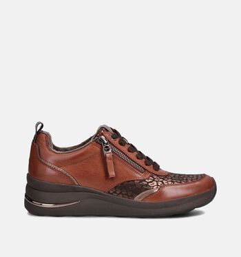 Tamaris Comfort Lage schoenen Zwart/Cognac