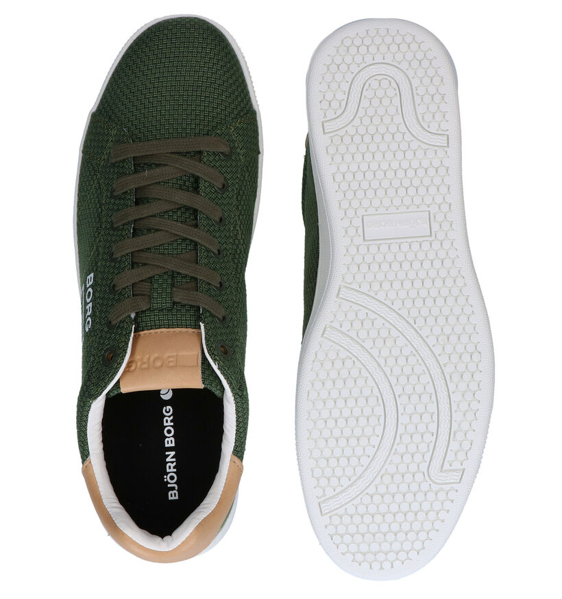 Björn Borg Chaussures à lacets en Vert foncé en textile (286397)