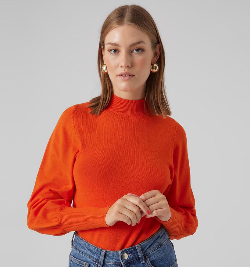 Vero Moda Holly Oranje Trui met ballonmouwen voor dames (328993)