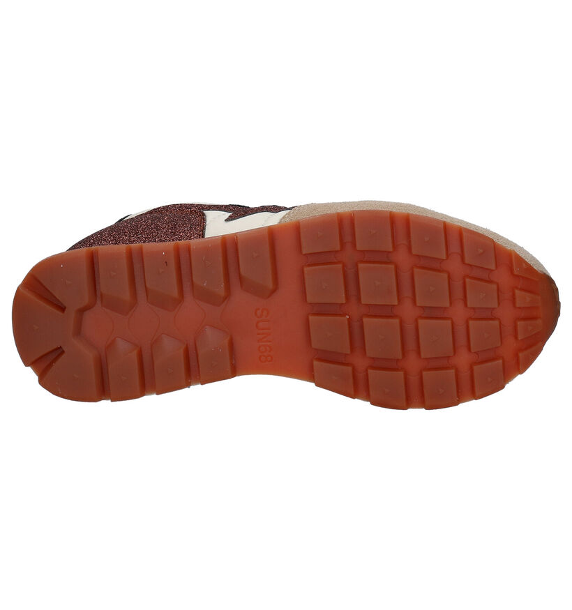 Sun 68 Stargirl Glitter Chaussures à lacets en Beige pour femmes (298176) - pour semelles orthopédiques