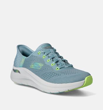 Skechers Arch Fit Low Sneakers Zwart/Blauw