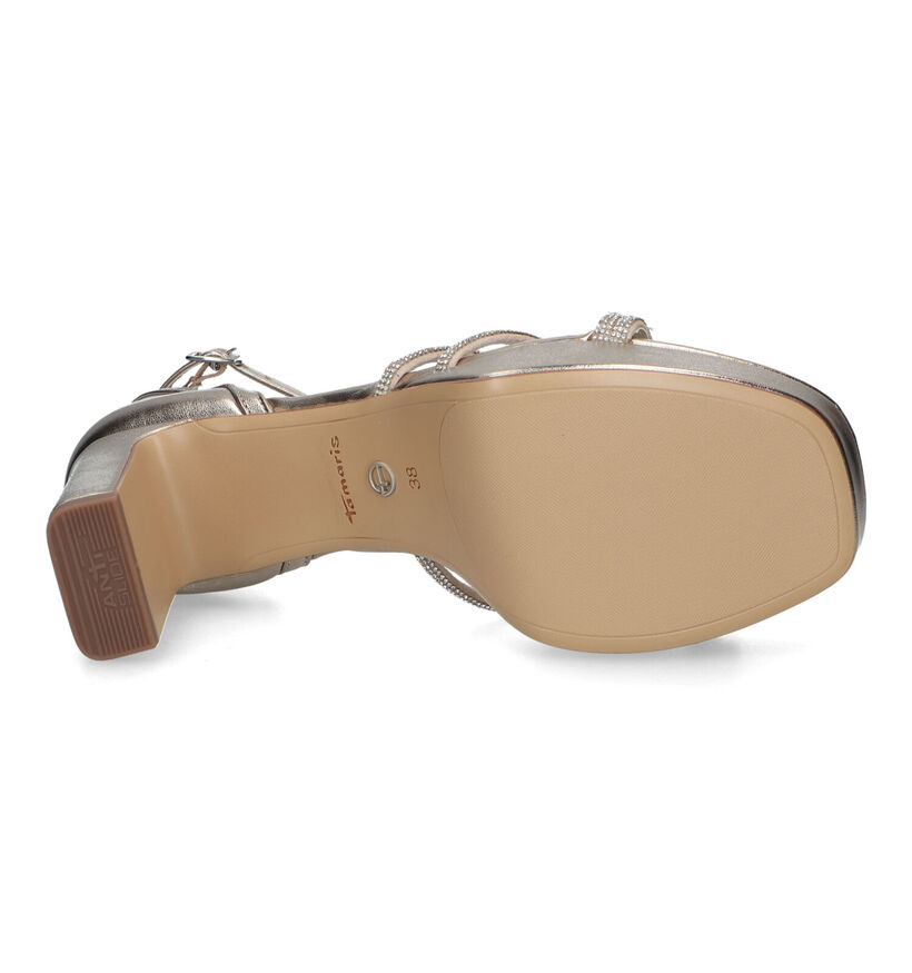 Tamaris Sandales à talons en Or pour femmes (325589)
