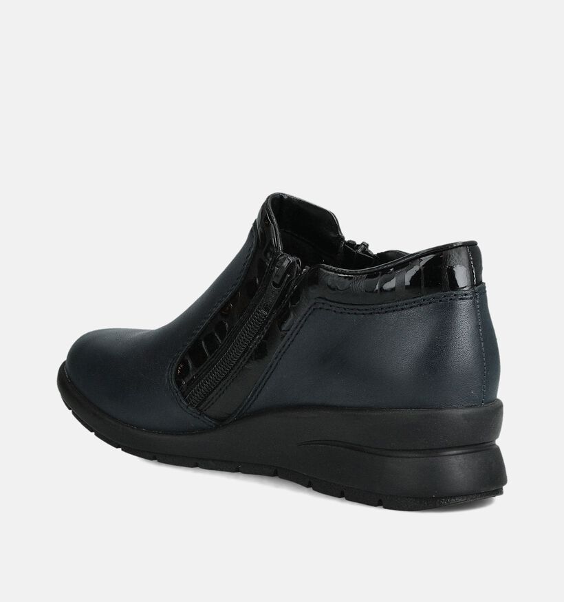 Rieker Blauwe Comfortschoenen met Rits voor dames (360462) - geschikt voor steunzolen