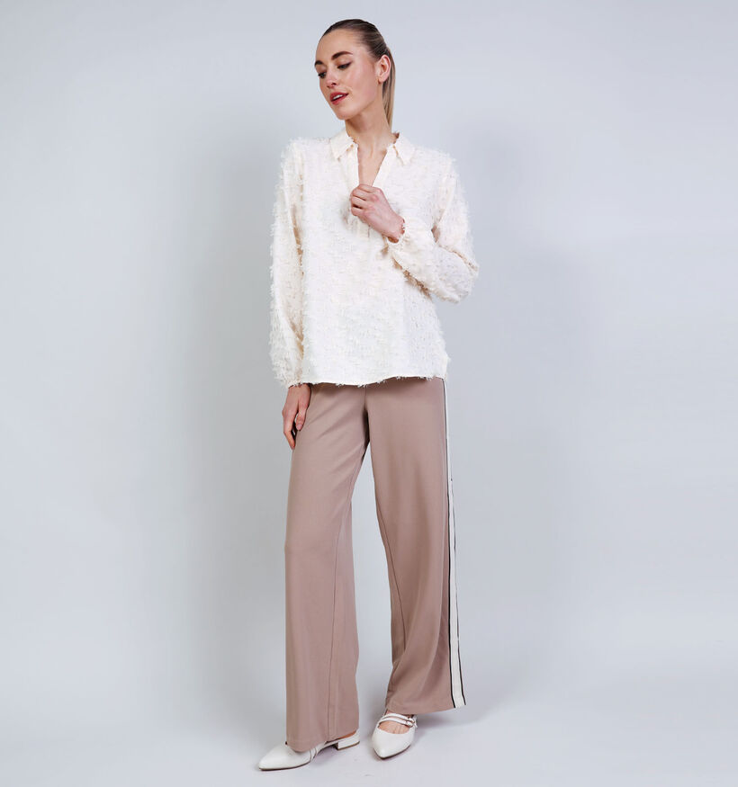comma Lichtbeige Blouse voor dames (372201)