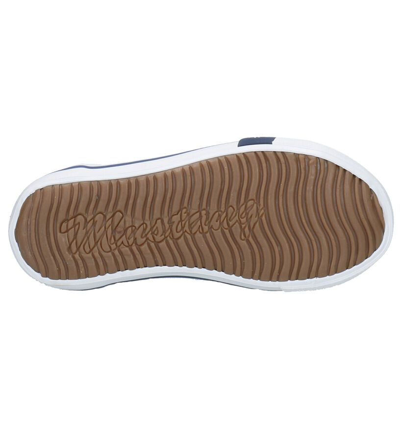 Mustang Baskets slip-on en Bleu foncé en textile (266489)