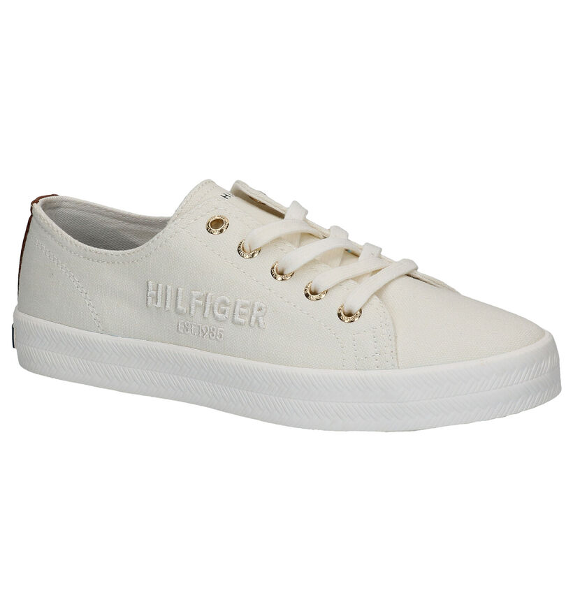 Tommy Hilfiger Tommy Basic Baskets en Ecru en textile (276241)