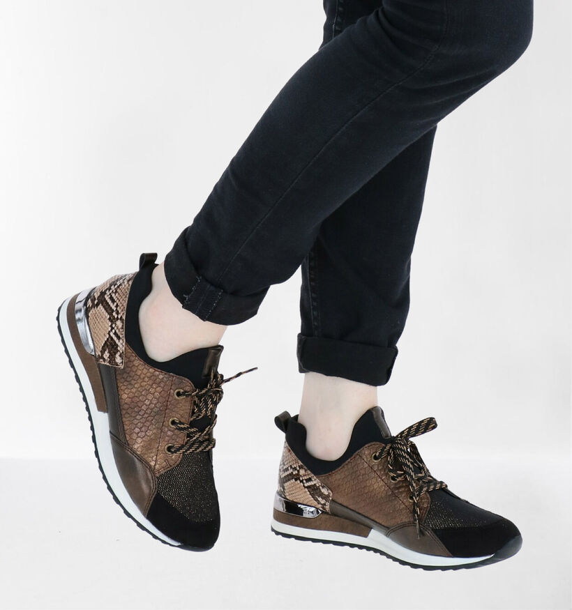 Remonte Softfoam Bronzen Slip-on Sneakers in kunstleer (277638)