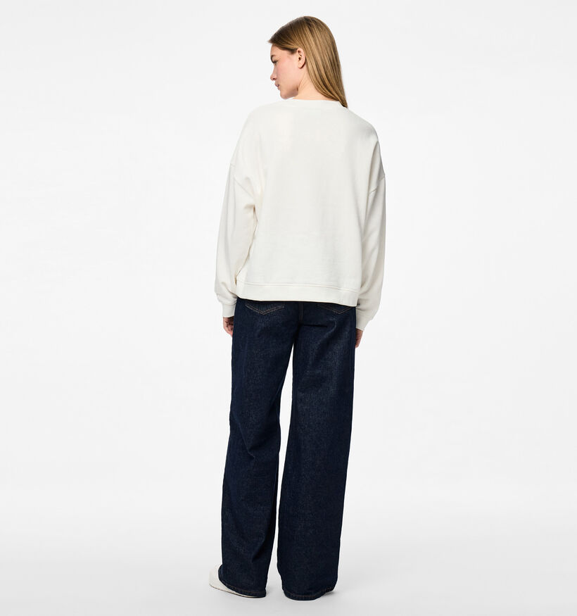 Pieces Tove Witte Sweater voor dames (357383)