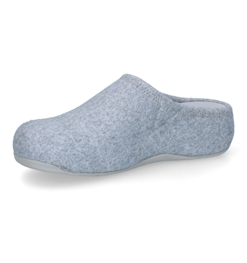 FitFlop Shuv Felt Pantoufles en Gris pour femmes (313553)