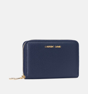Laurent David Portemonnees Zwart/Cognac/Bruin/Blauw