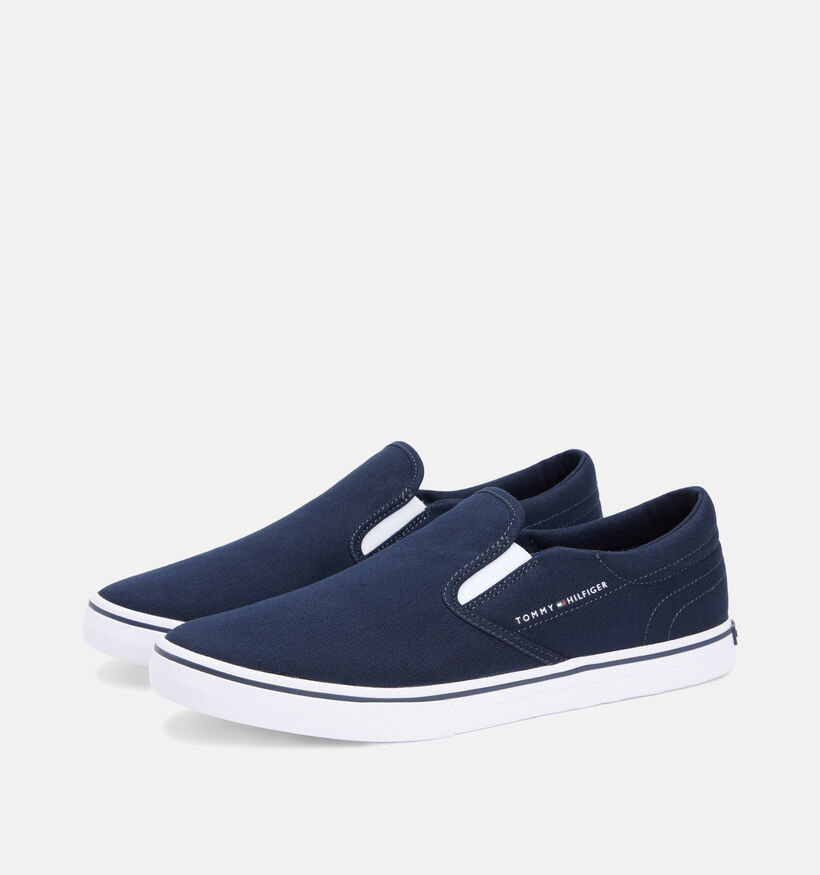 Tommy Hilfiger Vulc Core Chaussures &agrave; enfiler en Bleu fonc&eacute; pour hommes (368608) - pour semelles orthop&eacute;diques