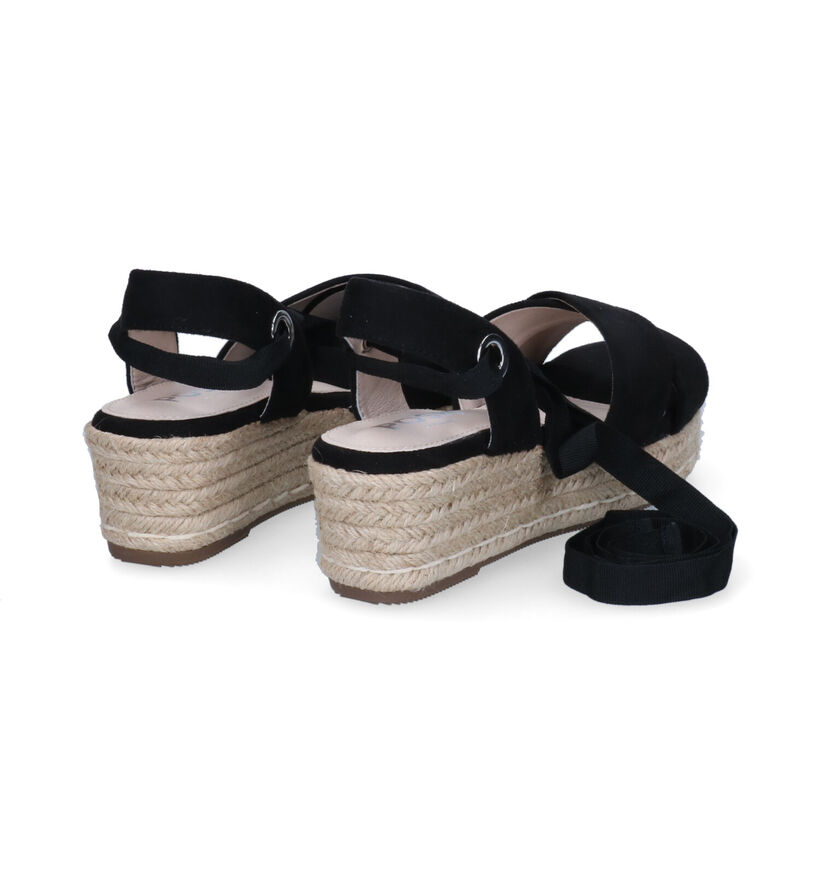 Posh by Poelman Zwarte Sandalen in stof (303353)
