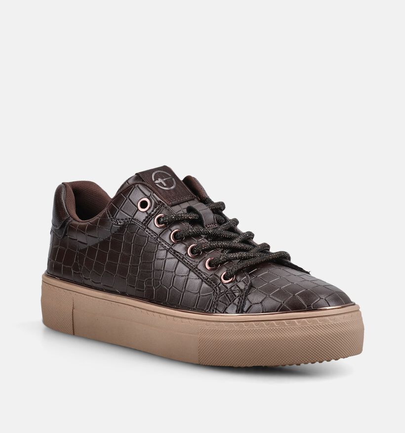 Tamaris Baskets en Brun fonc&eacute; pour femmes (376688) - pour semelles orthop&eacute;diques