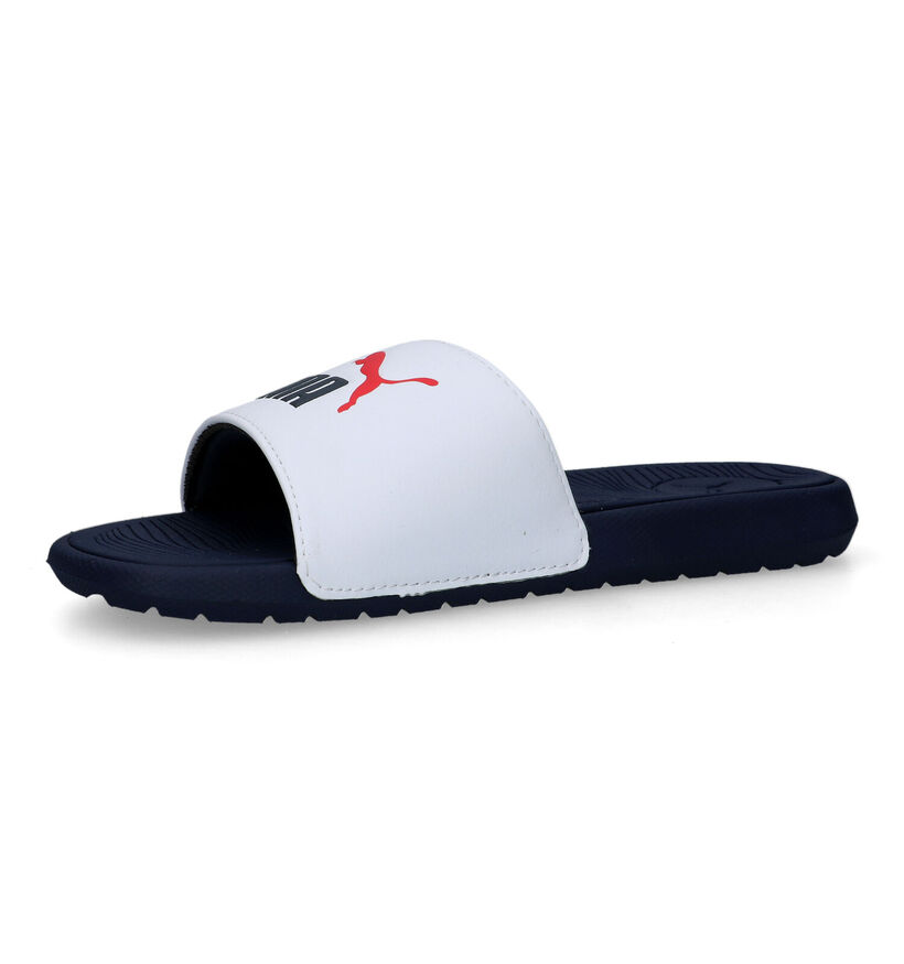 Puma Cool Cat 2.0 Claquettes de picine en Bleu pour filles, garçons (350400)