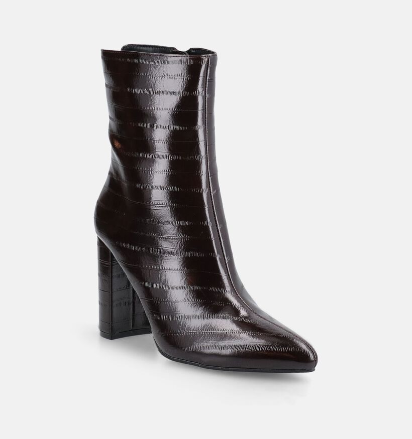 Mexx Vida Indy Donkerbruine Enkellaarzen met Hak voor dames (378553)