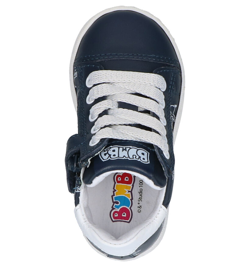 Bumba Donkerblauwe Sneakers in leer (266031)