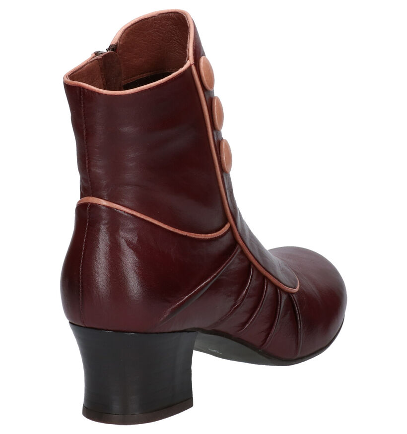 Miz Mooz Falcon Bottillons en Bordeaux en cuir (262689)