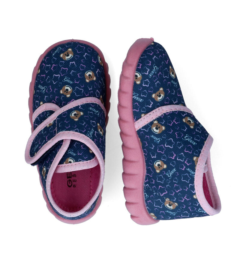 Geox Zyzie Pantoufles fermées en Bleu pour filles (317612)