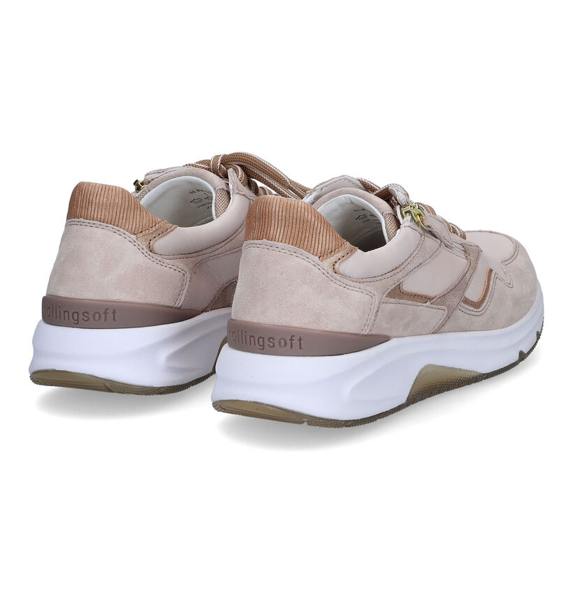 Gabor Rollingsoft Beige Sneakers in daim (306227)