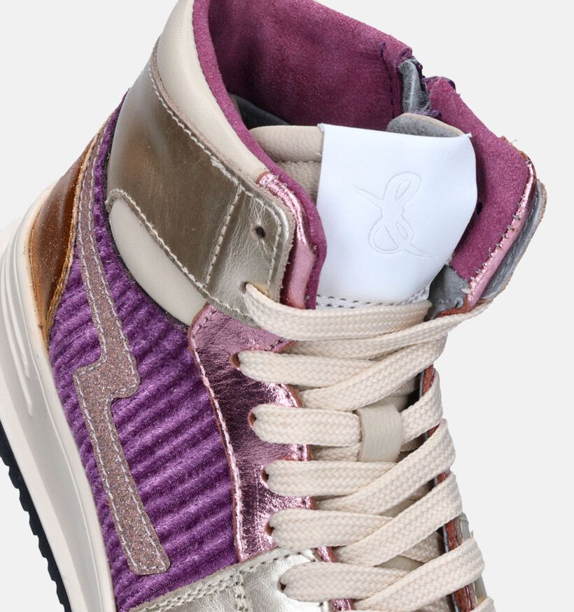 Milo & Mila Beige Hoge sneakers voor meisjes (348108) - geschikt voor steunzolen