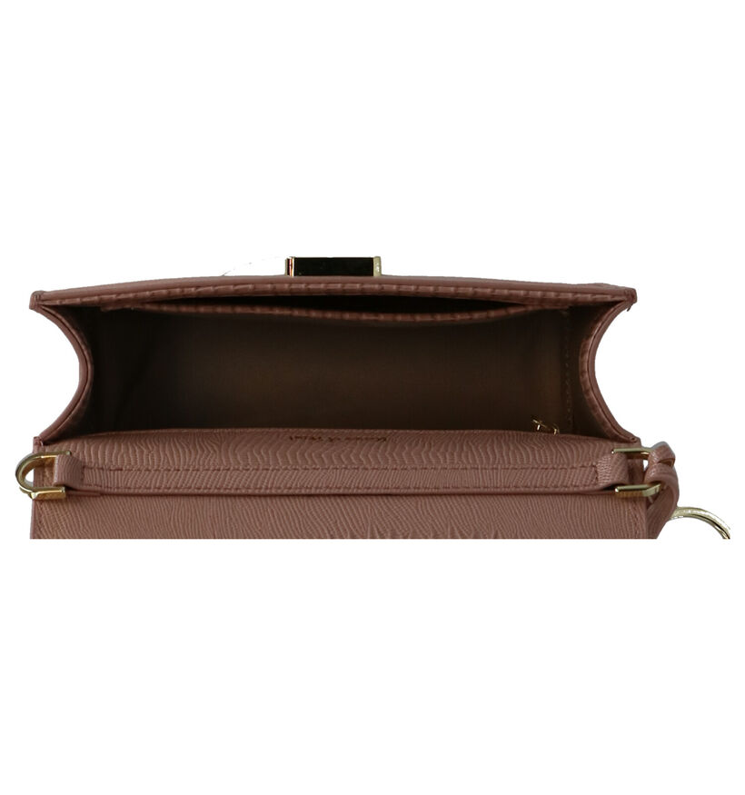 Kisses of Pearl Michelle Sac Porté Croisé en Rose en simili cuir (273746)