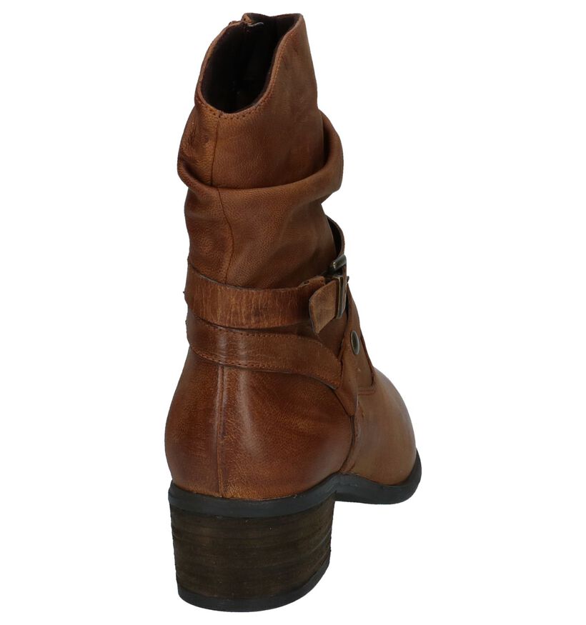 Korte Laarzen Cognac SPM in leer (226835)