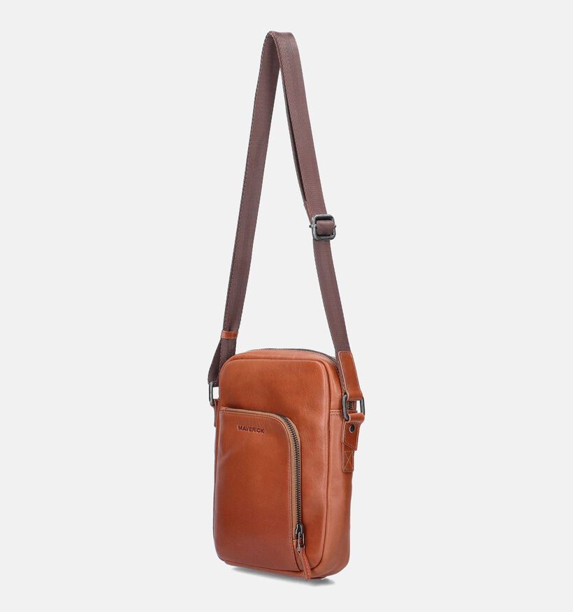 Maverick Cognac Schoudertas voor heren (365800)