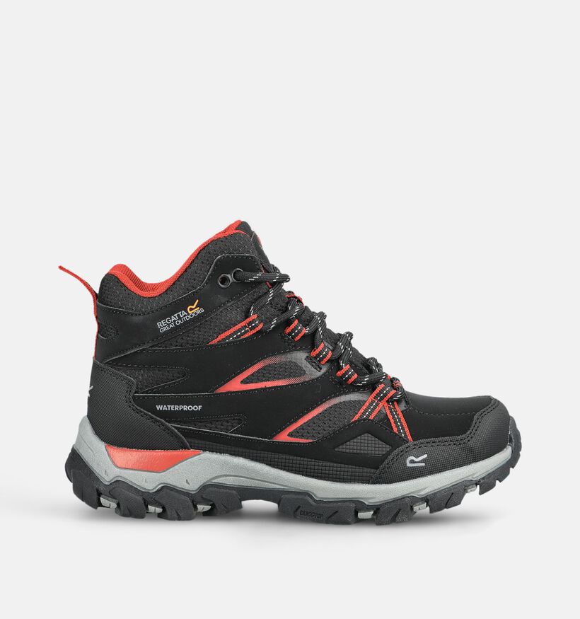 Regatta Holcome III Zwarte Wandelschoenen voor jongens (377169) - geschikt voor steunzolen