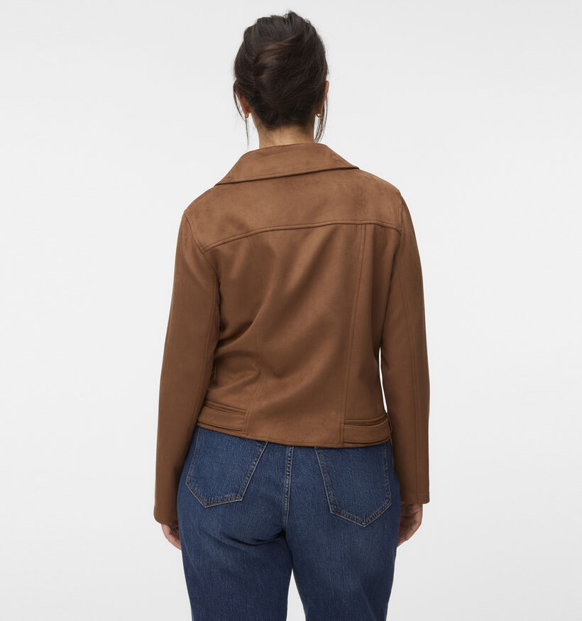Vero Moda Curve Jose Manteau court en Cognac pour femmes (378139)