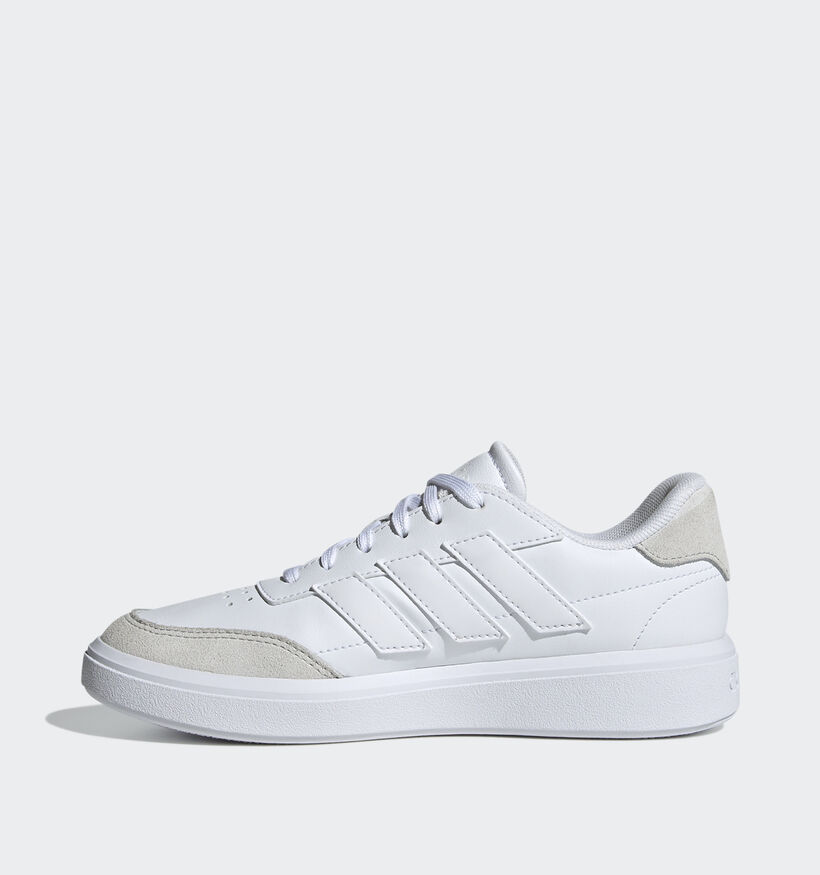 adidas Courtblock Witte Sneakers voor jongens, meisjes (362461) - geschikt voor steunzolen