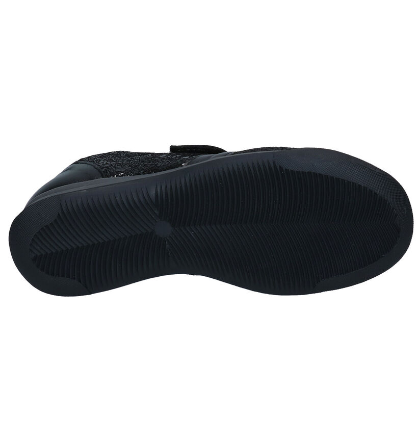 Solemade Juliana Zwarte Velcroschoenen in leer (296991)