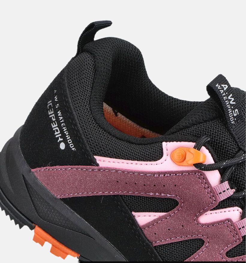 Icepeak Aura Lc Ms Chaussures de randonn&eacute;e en Noir/Violet pour femmes (378577) - pour semelles orthop&eacute;diques